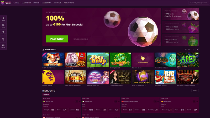 Evaluación de Malina Gambling Enterprise: Nuestra opinión