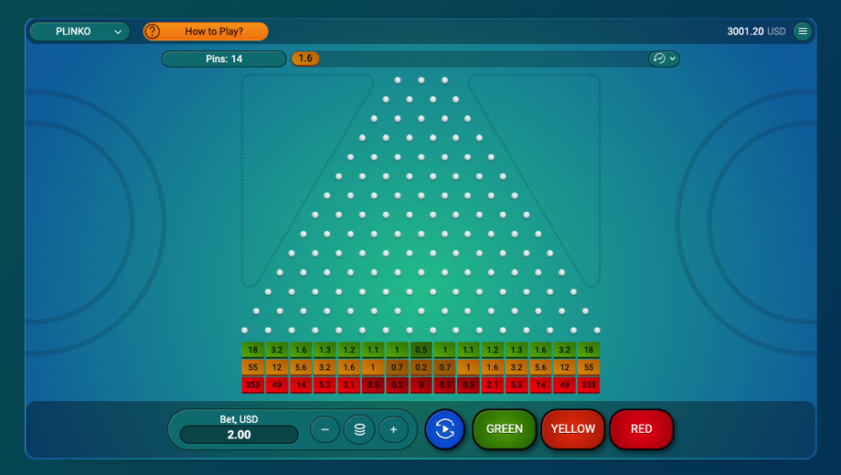 Plinko Casino Video Game - Play for Genuine Money - 2500$ Bonus!